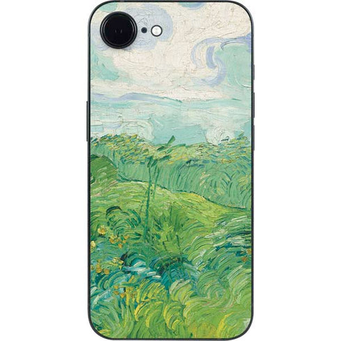 Green Wheat Fields by Vincent van Gogh iPhone 16e Skin